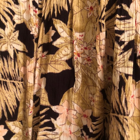 Beautiful New Volcom Black Floral Palm  Spaghetti Strap Dress - Picture 3 of 5